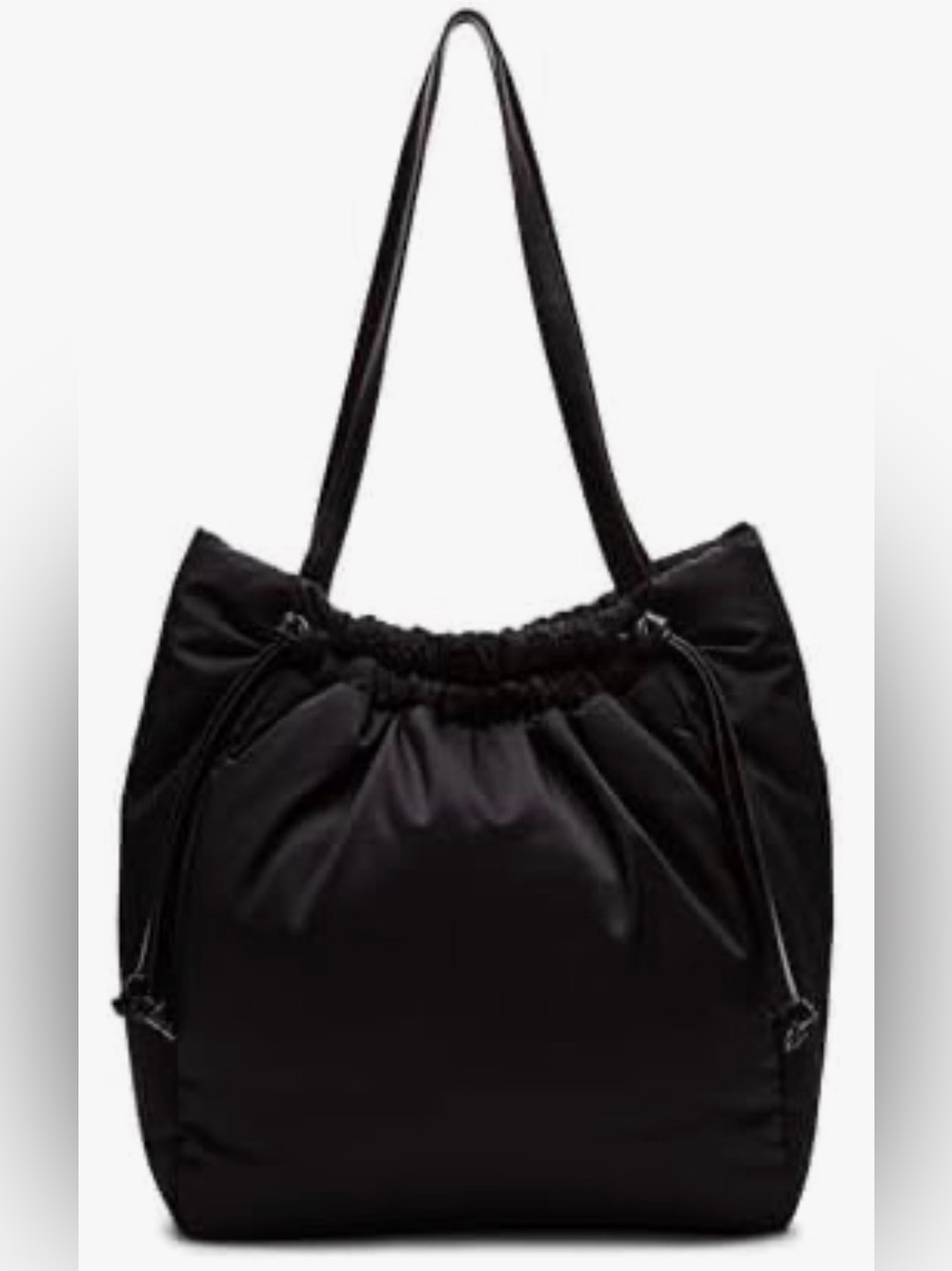 Steve Madden Bluci Tote Shoulder Bag Black Knot ties